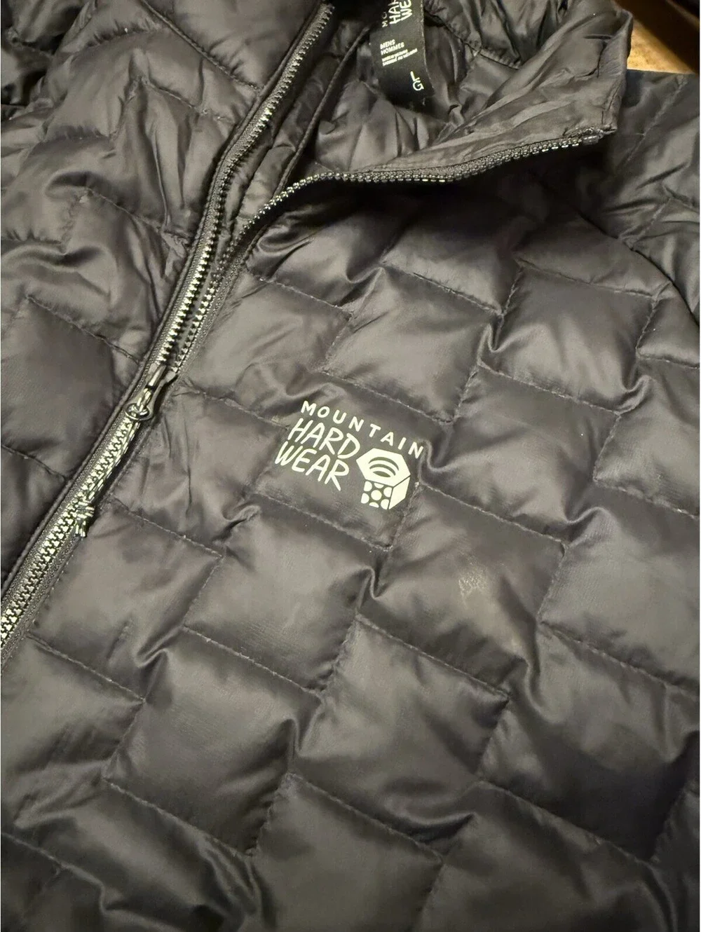 Mountain Hardwear Temescalborz Jacket Mens L Black Down Puffer Zip Pristine!